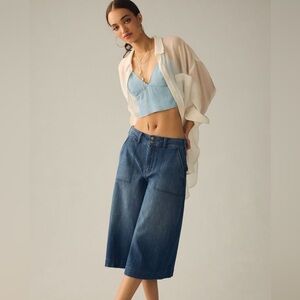 Anthropologie Pilcro Mid Length Utility Cullottes